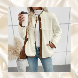 Jacket Contrast Color Cardigan Fall Winter