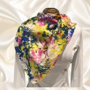 Hand Dyed Silk Scarf - Summer Slash