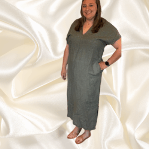 Milio Milano Linen Dress with pockets and side slits