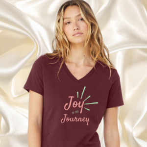 Maroon Joy in the Journey Tees T-shirts Made in USA