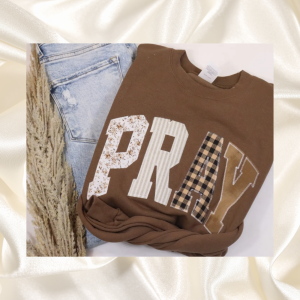 Pray Patchwork Tees T-shirts Brown