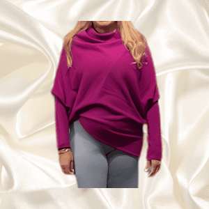 Asymmetrical Sweater Fuchsia