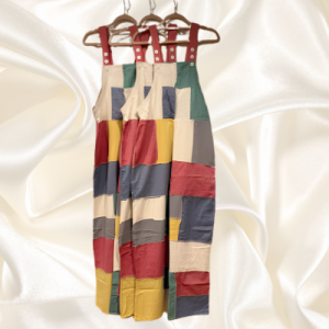 Linen Cotton Jumpsuit Patchwork