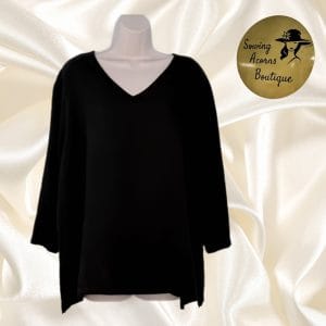 Top Black 100% Linen made in USA