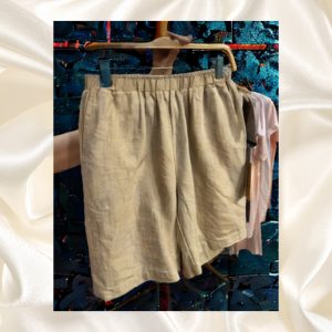Shorts Natural with pockets 100% linen