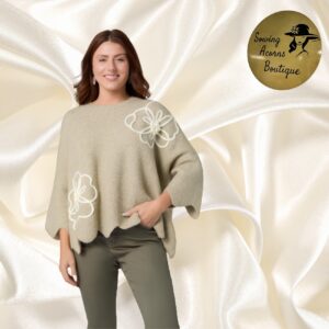 Sweater with Flower Fall