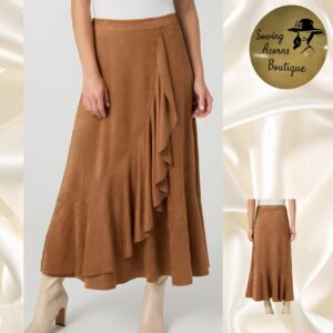 Skirt Faux Suede Camel