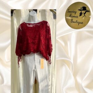 Top Red Quarter Sleeves