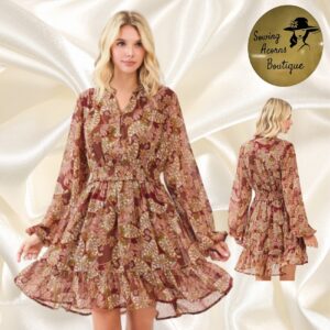 Dress Paisley Brown